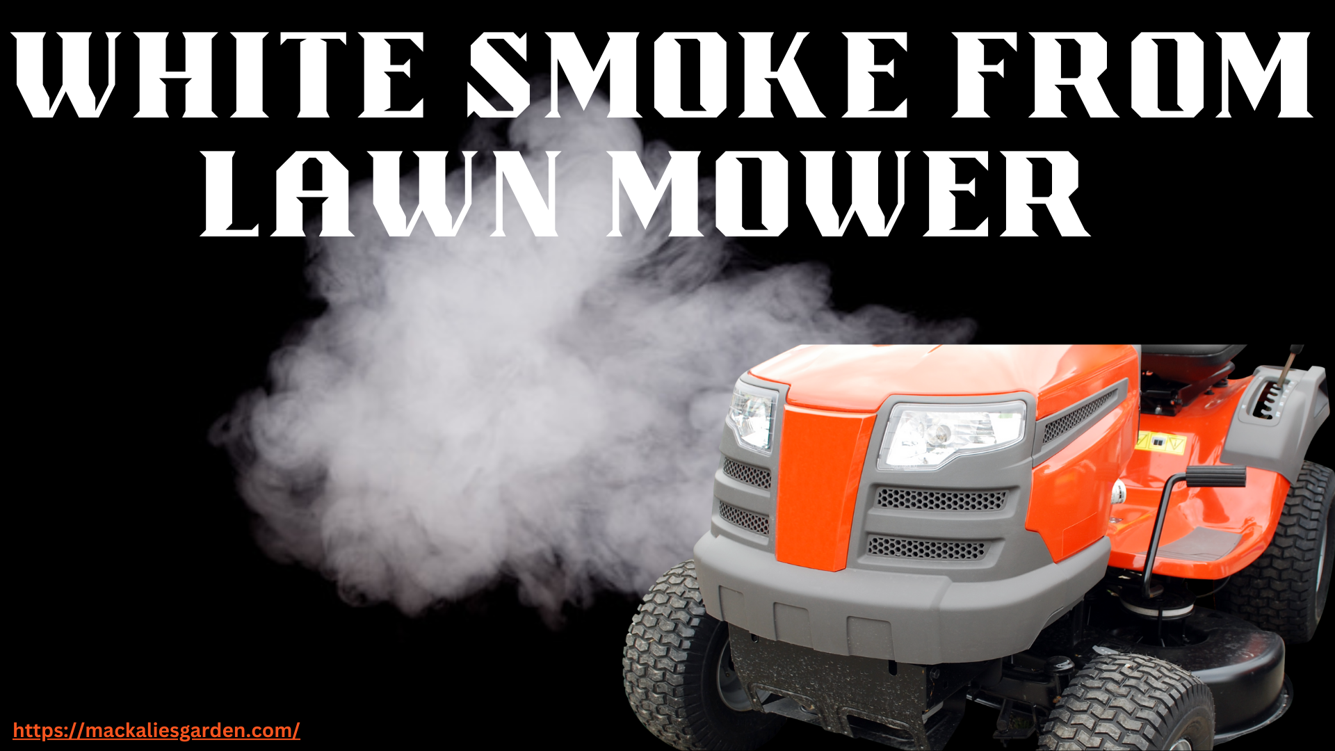 White smoke from lawn mower